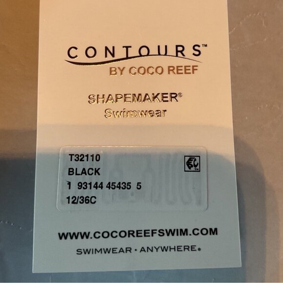 NWT Contours By Coco Reef Shapemaker One-Piece Swimsuit PerfectionFit Bra 12/36C - Picture 9 of 15